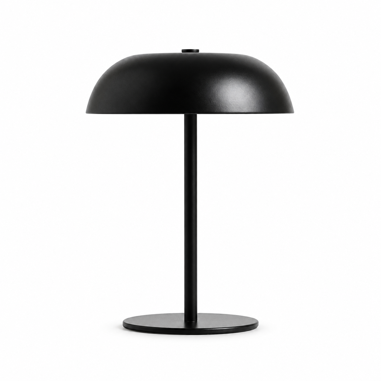Black rechargeable mushroom touch desk lamp