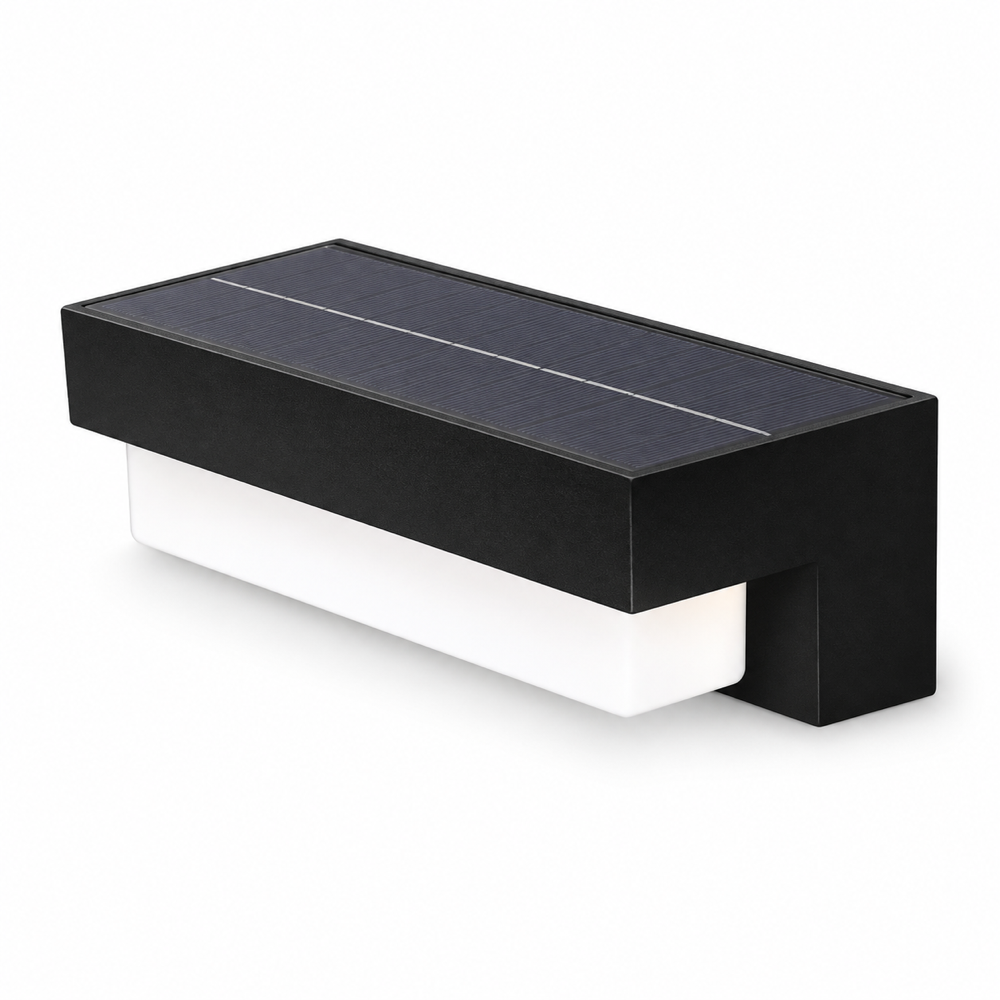 Outdoor solar LED wall light